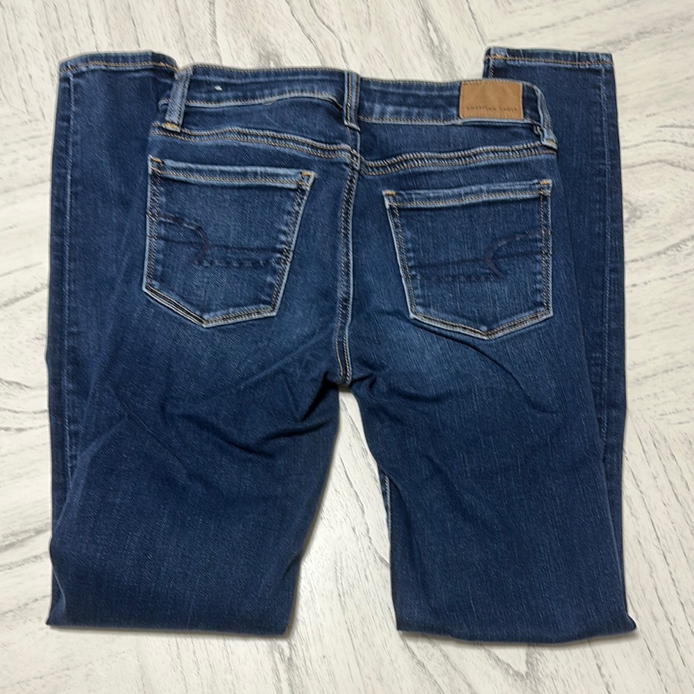 American Eagle Outfitters Dark Blue Skinny Jeans - Picture 3 of 5